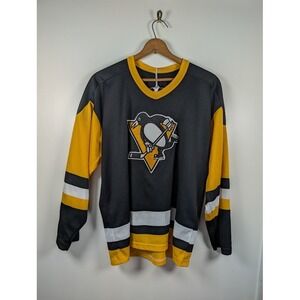 Vintage 80s 90s CCM Maska Pittsburgh Penguins Jersey Size XL NHL Hockey Home‎